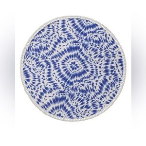 Enchante Home Round Indigo Beach Towel